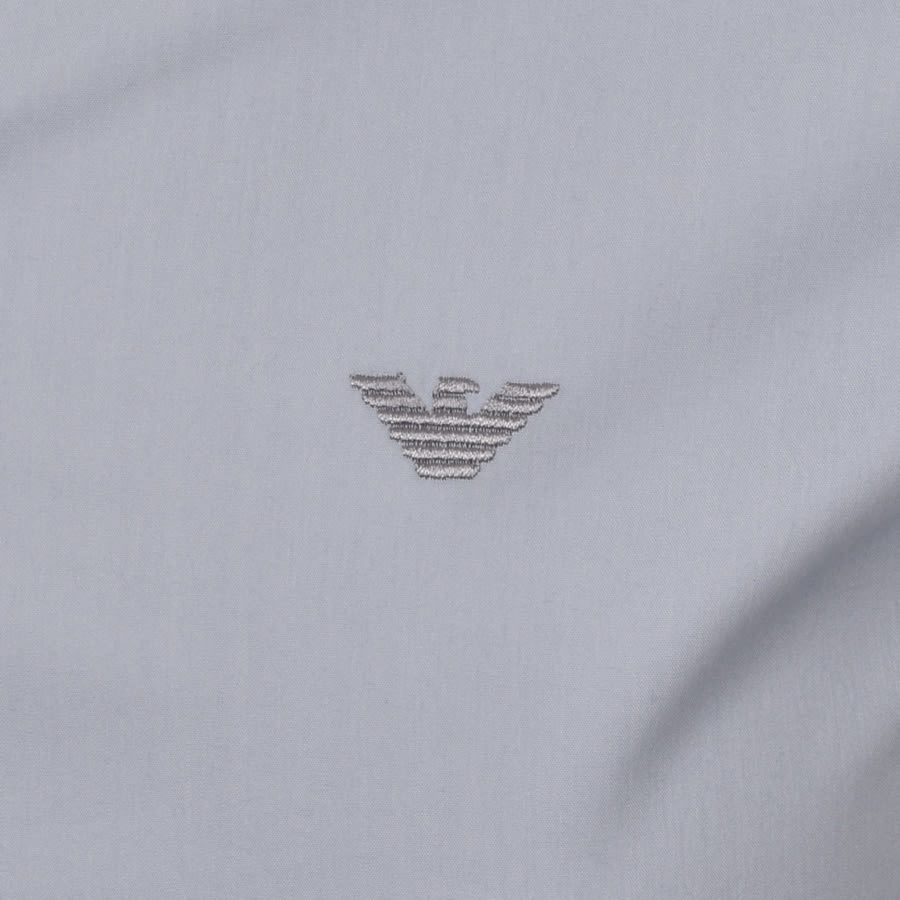 Alternative Image for ProductEmporio Armani Short Sleeved Slim Fit Shirt Blue3