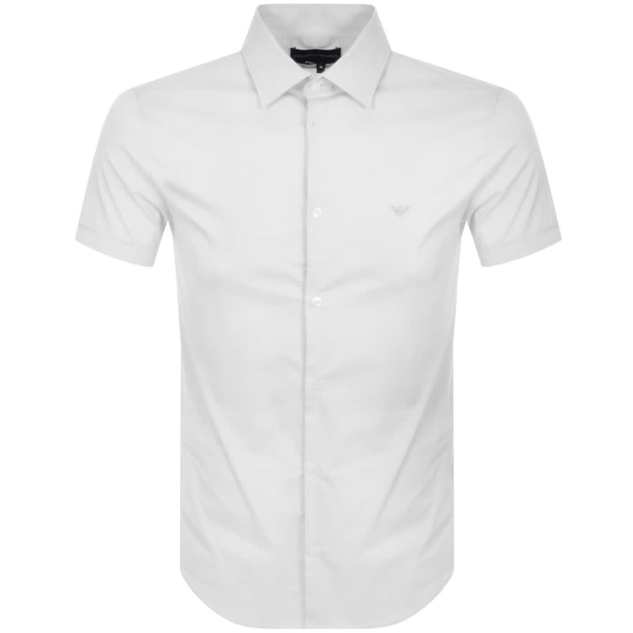 Alternative Image for ProductEmporio Armani Short Sleeved Slim Fit Shirt White1