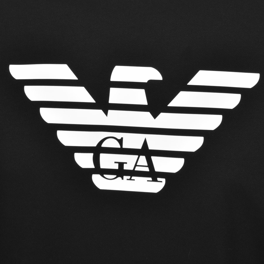 Alternative Image for ProductEmporio Armani Crew Neck Logo Sweatshirt Black3