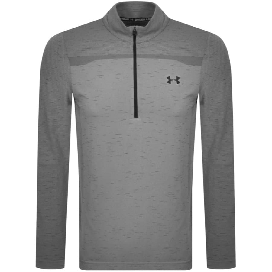 Alternative Image for ProductUnder Armour Half Zip Seamless Sweatshirt Grey1