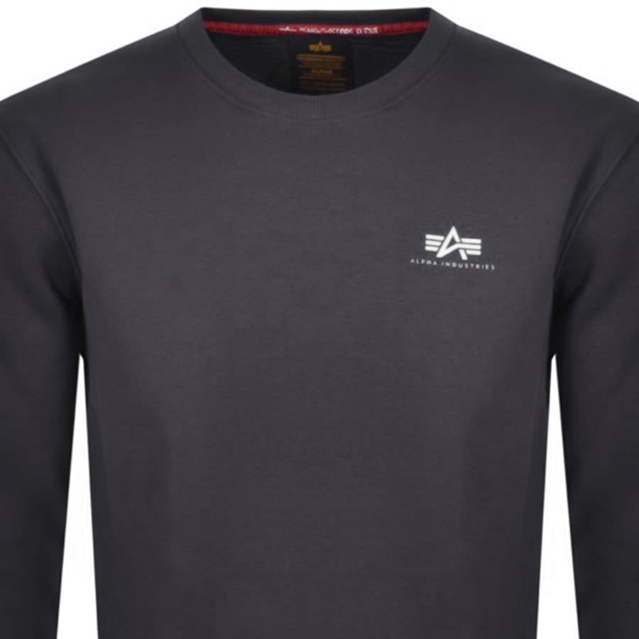 Alternative Image for ProductAlpha Industries Basic Small Logo Sweatshirt Grey2