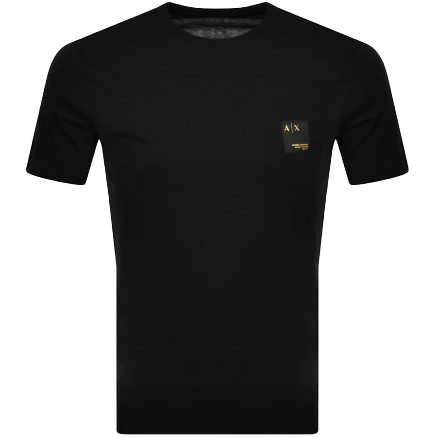 Alternative Image for ProductArmani Exchange Crew Neck Logo T Shirt Black1