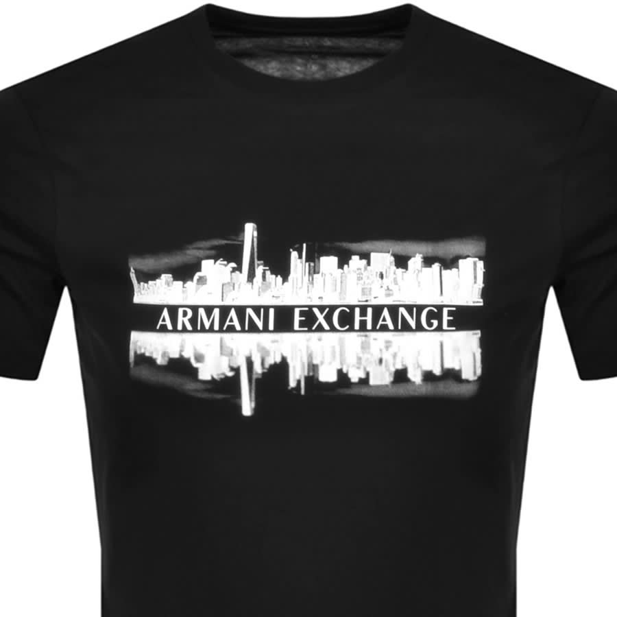 Alternative Image for ProductArmani Exchange Crew Neck Logo T Shirt Black2