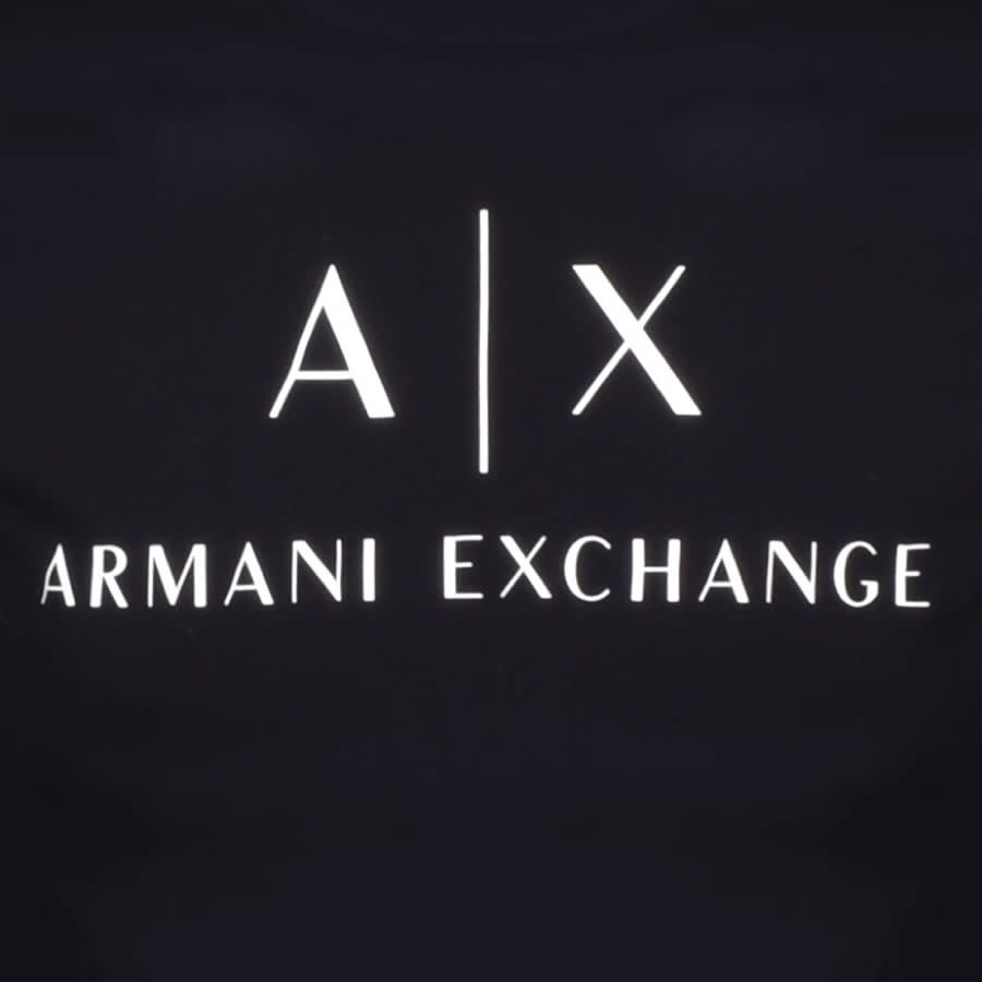 Alternative Image for ProductArmani Exchange Long Sleeve Logo T Shirt Navy3