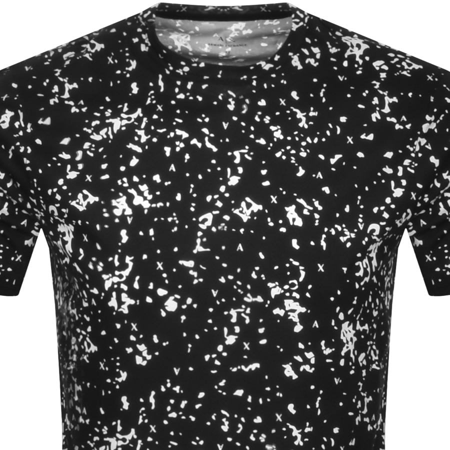 Alternative Image for ProductArmani Exchange Crew Neck Print T Shirt Black2