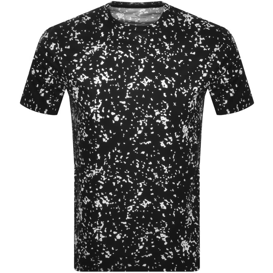 Alternative Image for ProductArmani Exchange Crew Neck Print T Shirt Black1