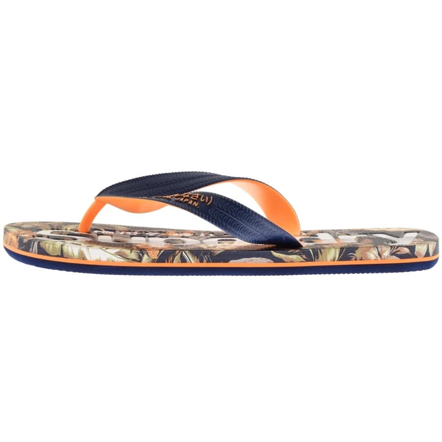 Alternative Image for ProductSuperdry Scuba Floral Logo Flip Flops Navy2