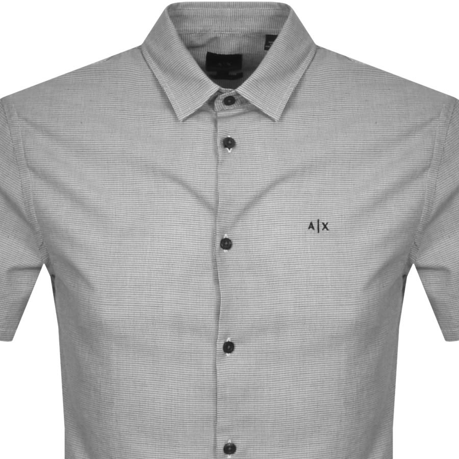 Alternative Image for ProductArmani Exchange Checked Short Sleeve Shirt Black2