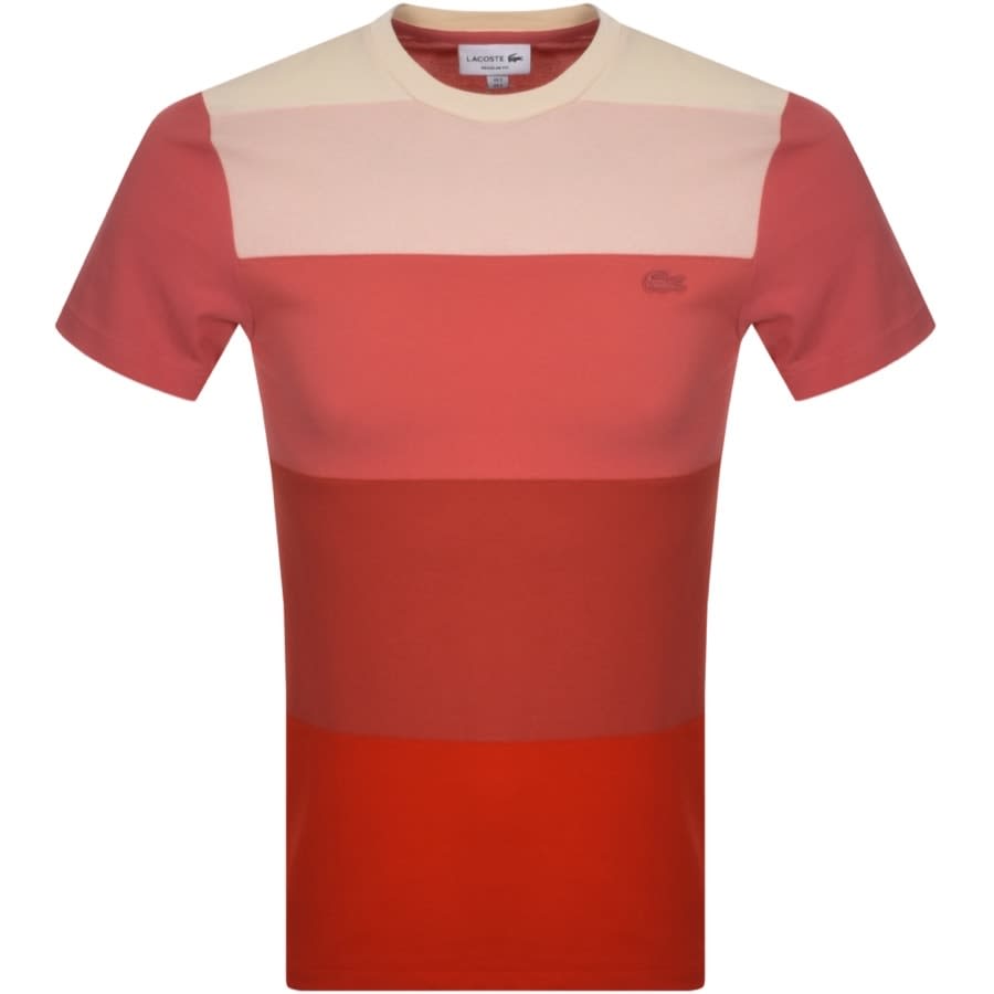 Alternative Image for ProductLacoste Colour Block Logo T Shirt Pink1