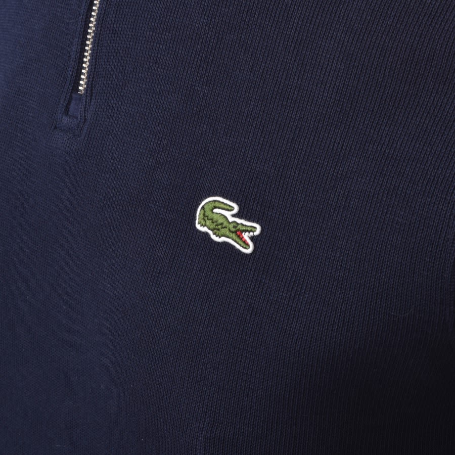 Alternative Image for ProductLacoste Half Zip Logo Sweatshirt Navy3