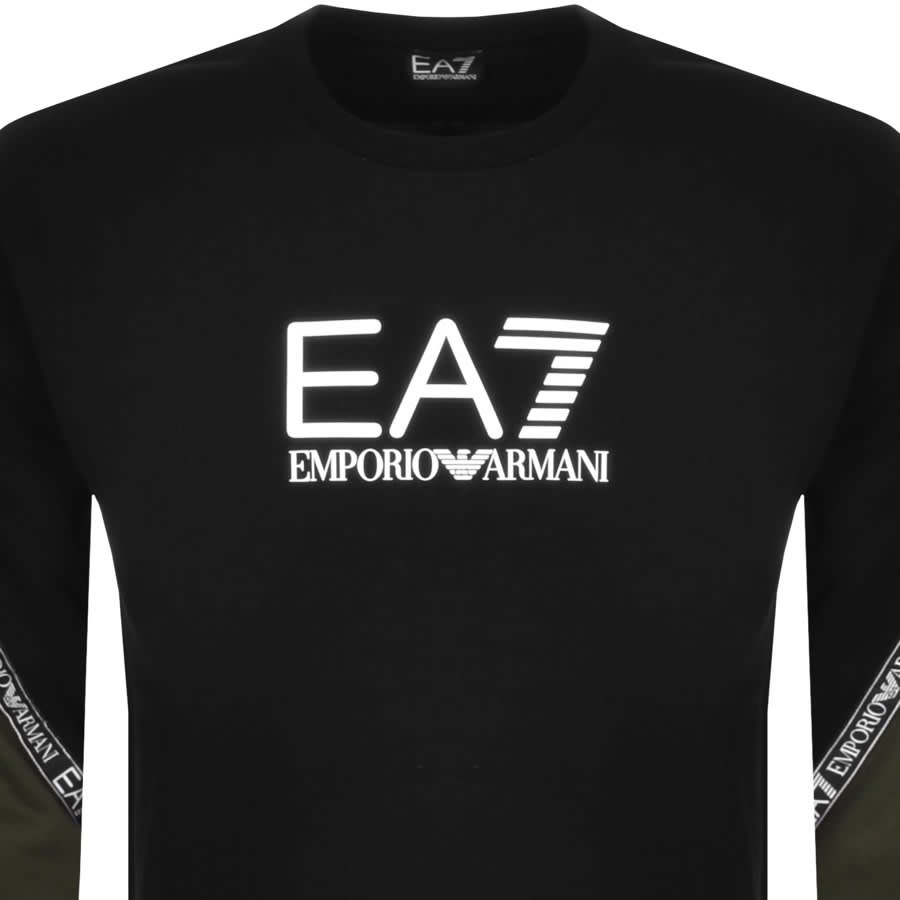 Alternative Image for ProductEA7 Emporio Armani Taped Logo Sweatshirt Black2