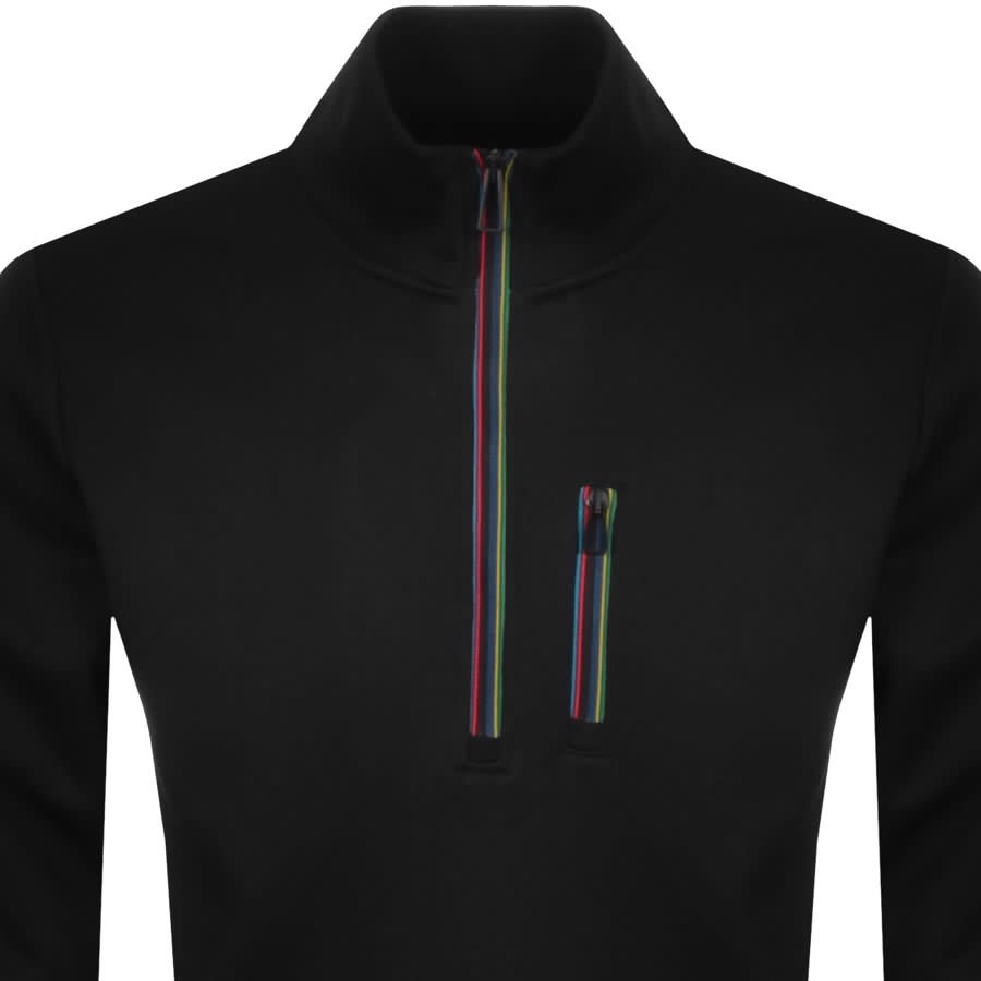 Alternative Image for ProductPS By Paul Smith Zip Neck Sweatshirt Black2