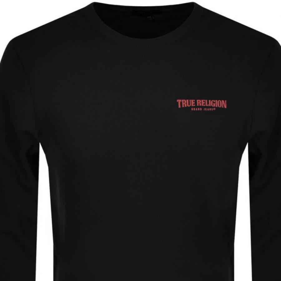 Alternative Image for ProductTrue Religion Crew Neck Sweatshirt Black2