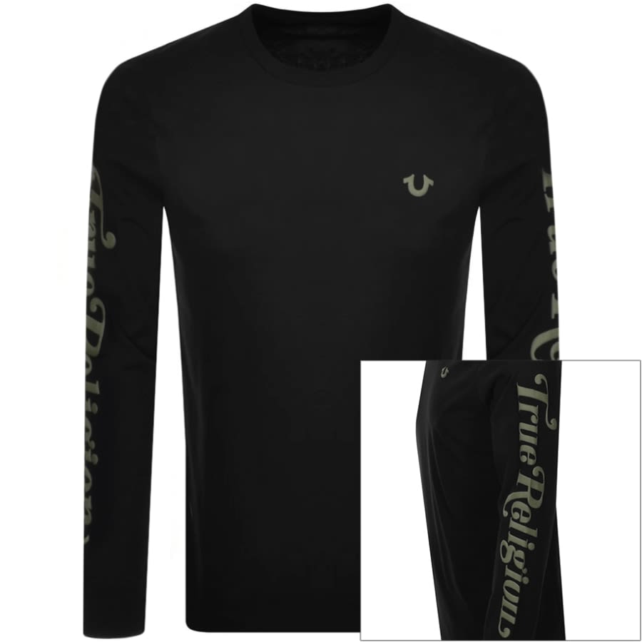 Alternative Image for ProductTrue Religion Long Sleeve T Shirt Black1