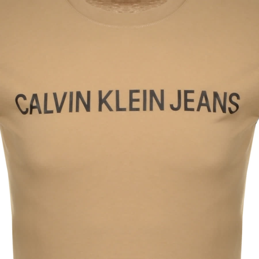 Alternative Image for ProductCalvin Klein Jeans Institutional T Shirt Beige3