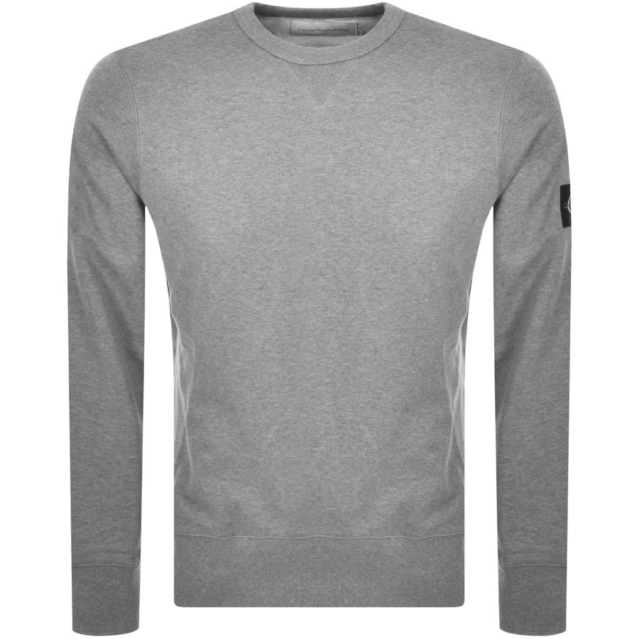 Alternative Image for ProductCalvin Klein Jeans Crew Neck Logo Sweatshirt Grey1