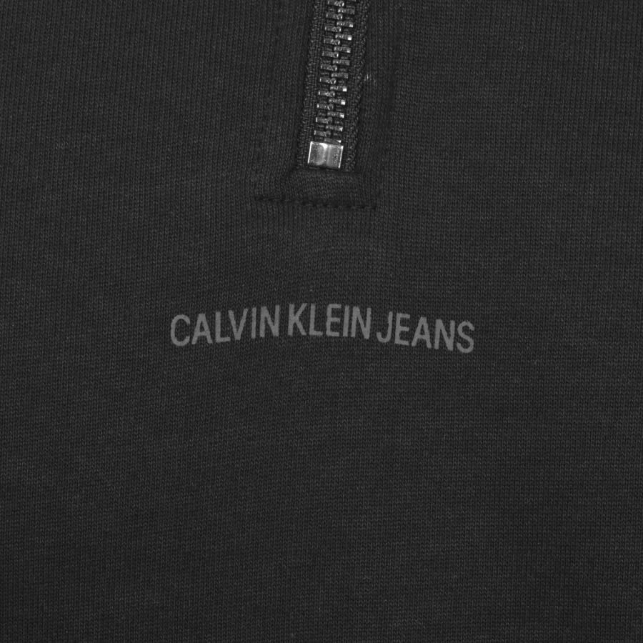 Alternative Image for ProductCalvin Klein Jeans Half Zip Sweatshirt Black3