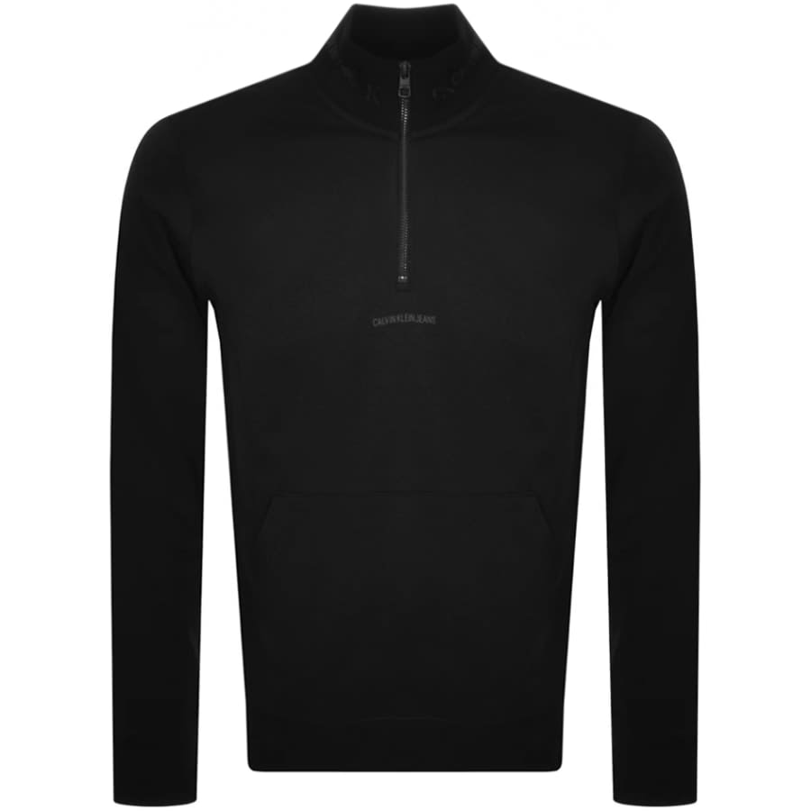Alternative Image for ProductCalvin Klein Jeans Half Zip Sweatshirt Black1