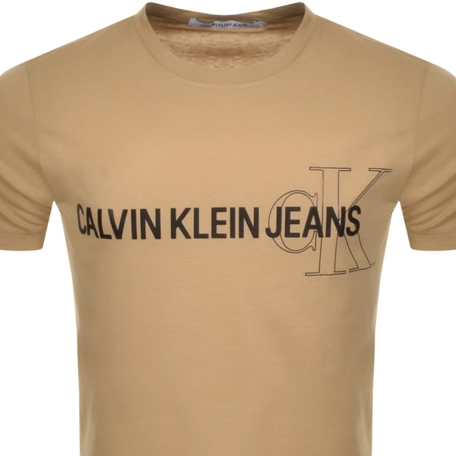 Alternative Image for ProductCalvin Klein Jeans Institutional T Shirt Beige2