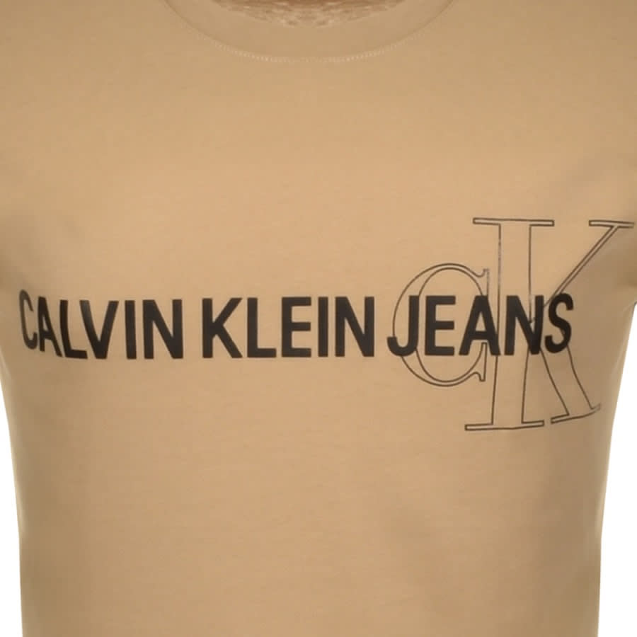 Alternative Image for ProductCalvin Klein Jeans Institutional T Shirt Beige3