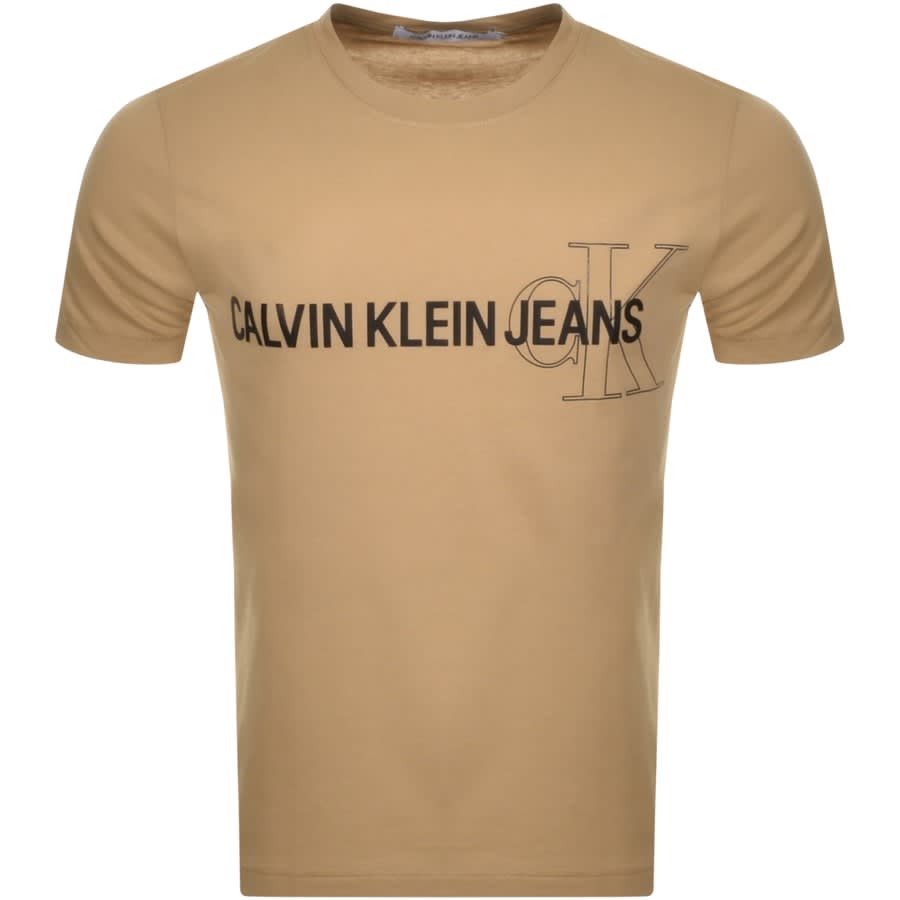 Alternative Image for ProductCalvin Klein Jeans Institutional T Shirt Beige1
