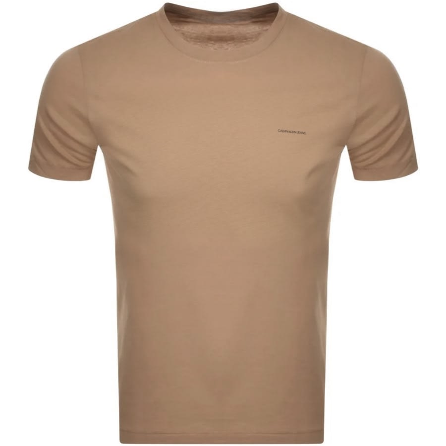 Alternative Image for ProductCalvin Klein Jeans Two Pack Logo T Shirts Beige3