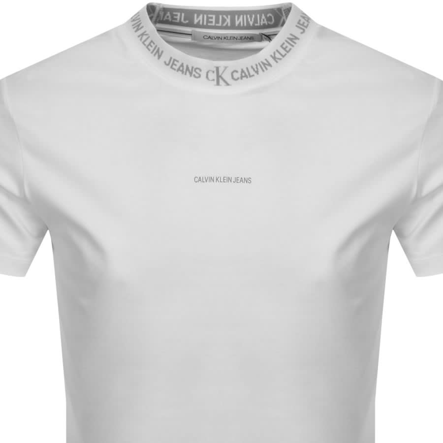 Alternative Image for ProductCalvin Klein Jeans Jacquard T Shirt White2