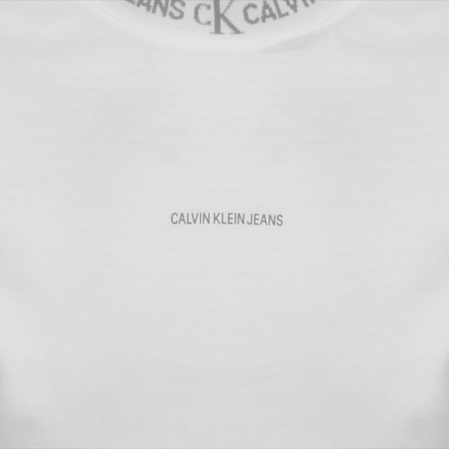 Alternative Image for ProductCalvin Klein Jeans Jacquard T Shirt White3