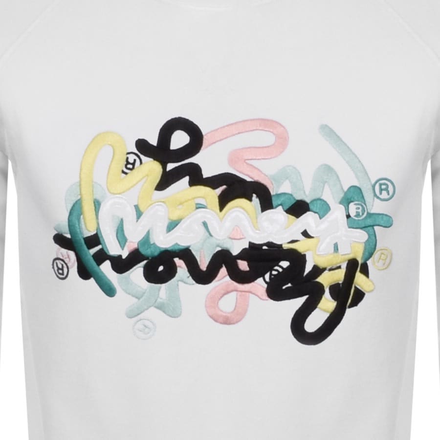 Alternative Image for ProductMoney Splash Logo Crew Neck Sweatshirt White3