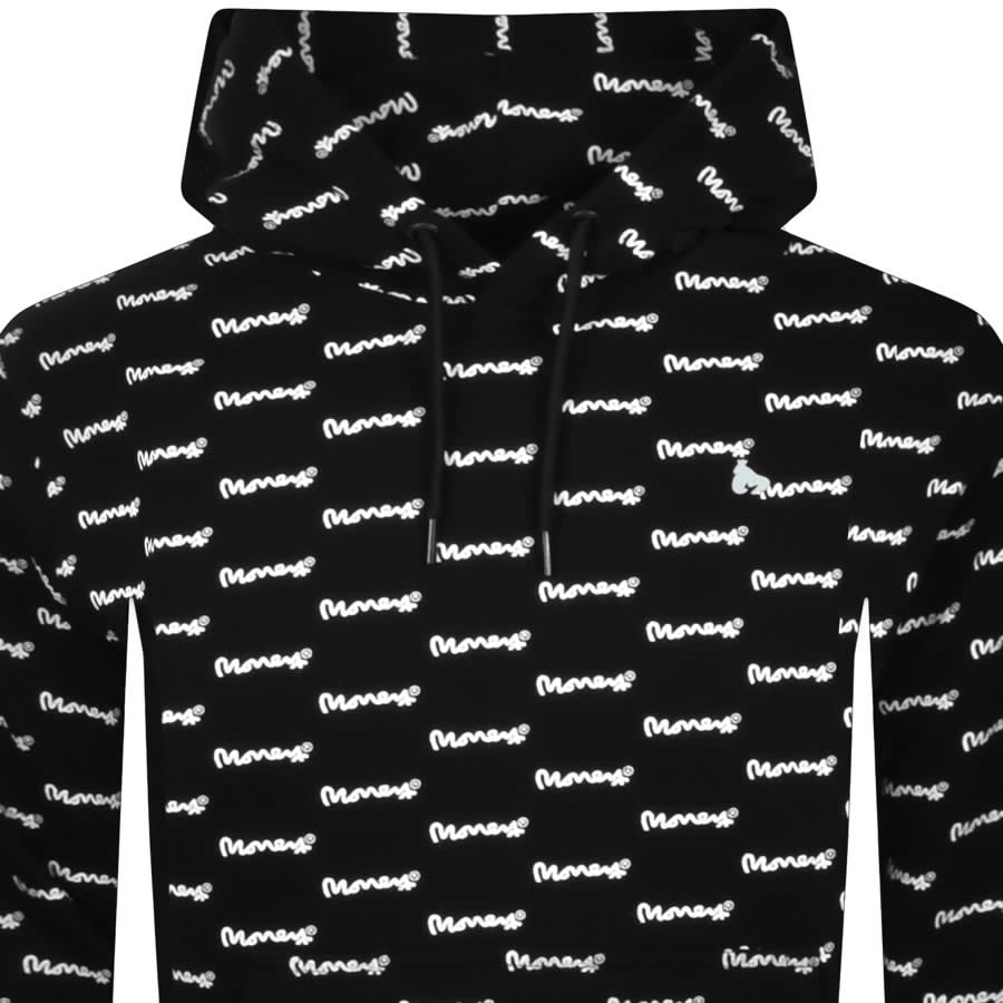 Alternative Image for ProductMoney Printed Logo Hoodie Black2