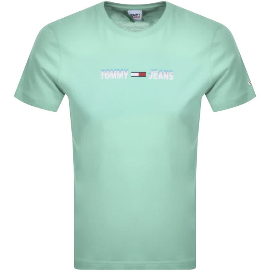 Alternative Image for ProductTommy Jeans Linear Logo T Shirt Green1