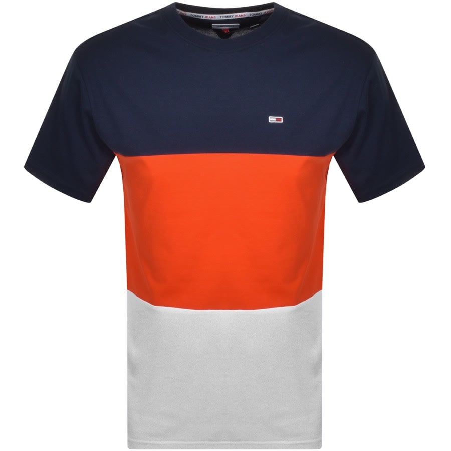 Alternative Image for ProductTommy Jeans Colourblock T Shirt Navy1