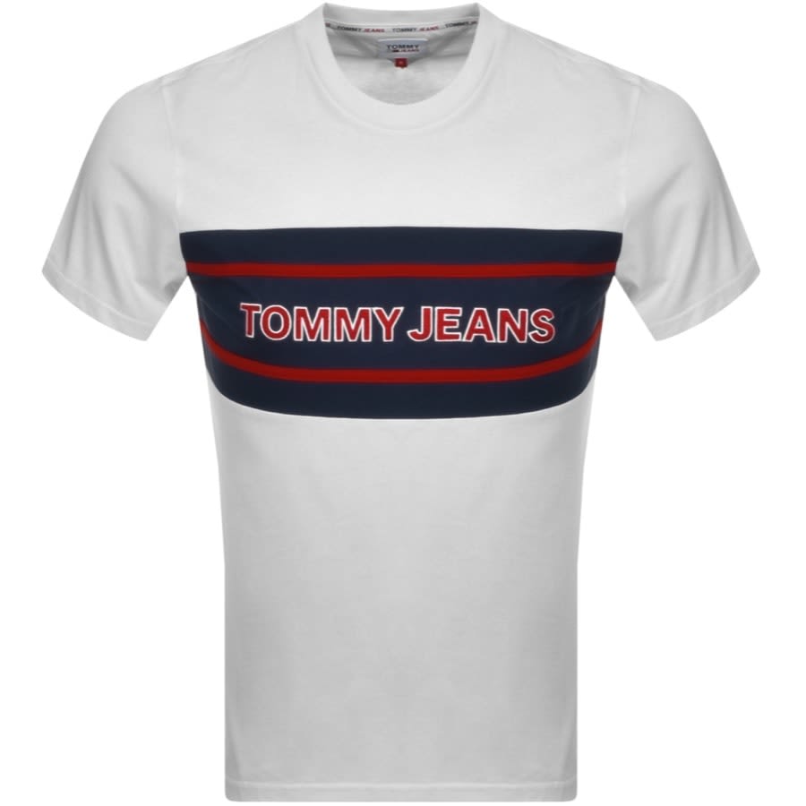 Alternative Image for ProductTommy Jeans Colourblock Stripe T Shirt White1