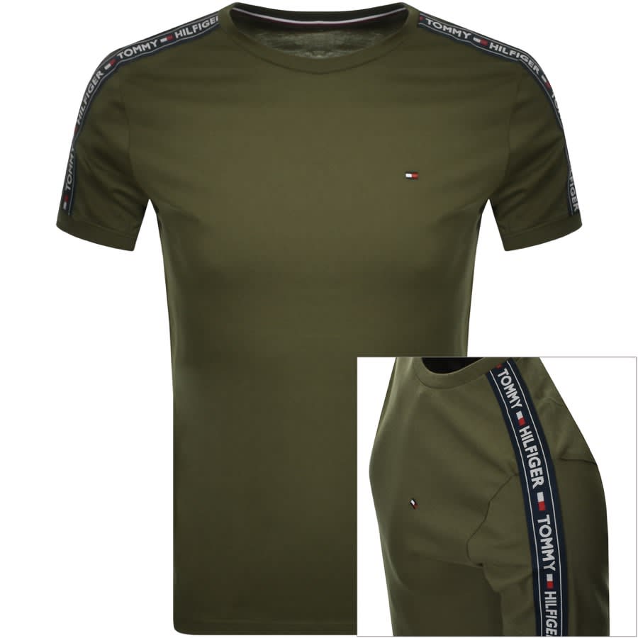 Alternative Image for ProductTommy Hilfiger Loungewear Taped T Shirt Green1