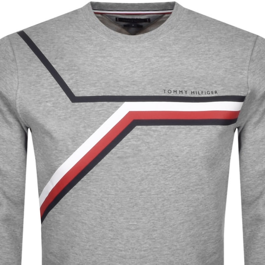 Alternative Image for ProductTommy Hilfiger Split Corp Stripe Sweatshirt Grey2