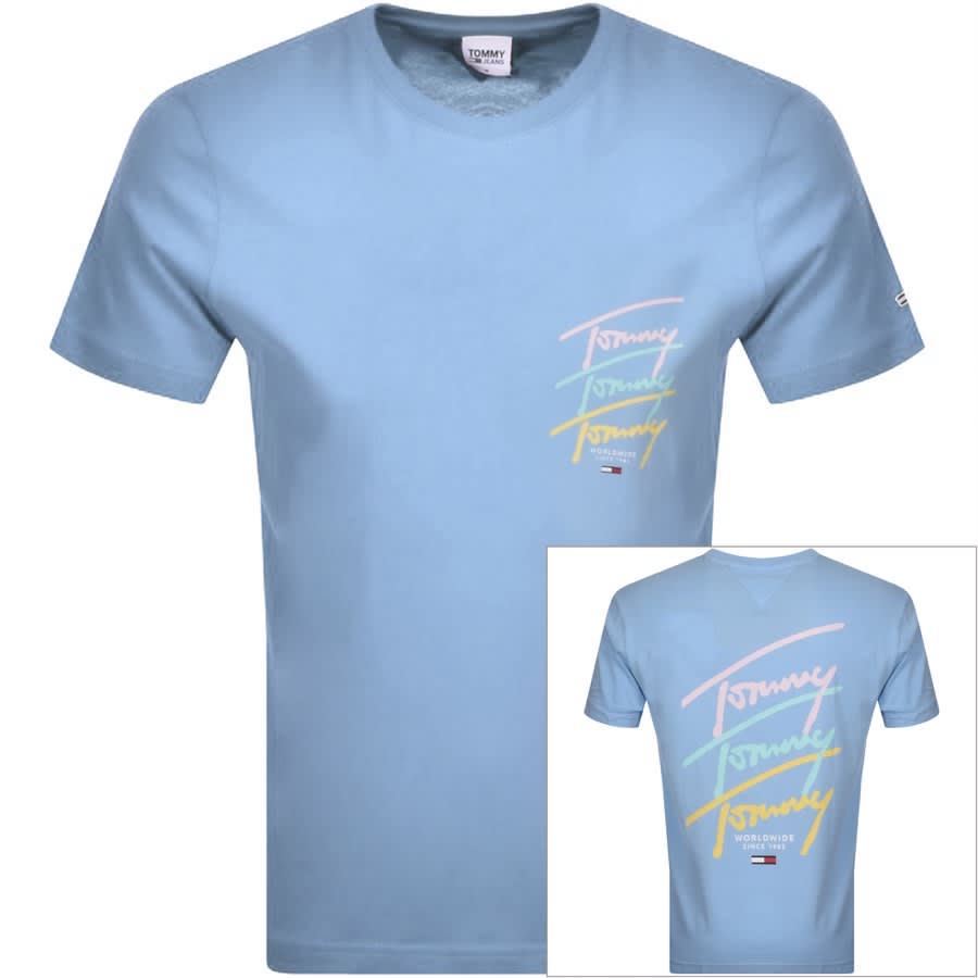 Alternative Image for ProductTommy Jeans Repeat Logo T Shirt Blue1