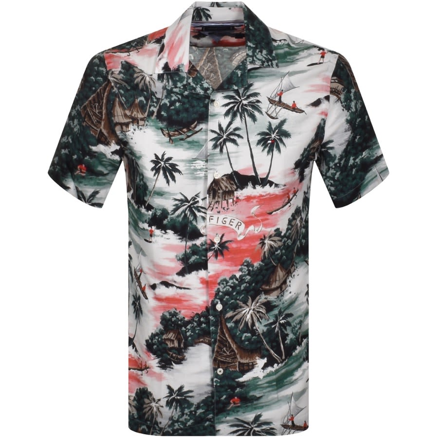 Alternative Image for ProductTommy Hilfiger Short Sleeved Hawaiian Shirt Green1