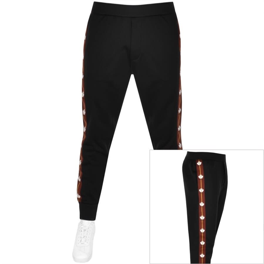 Alternative Image for ProductDSQUARED2 Leaf Taped Joggers Black1