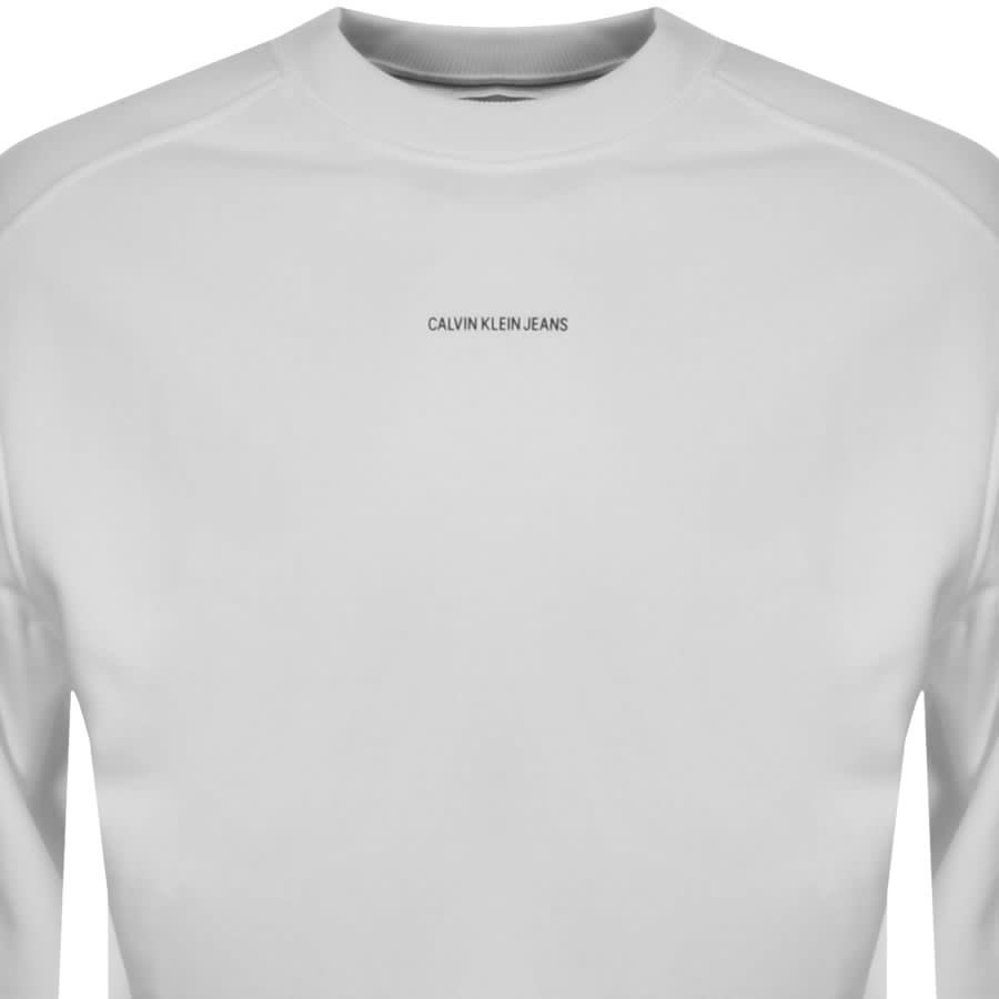 Alternative Image for ProductCalvin Klein Jeans Micro Logo Sweatshirt White2