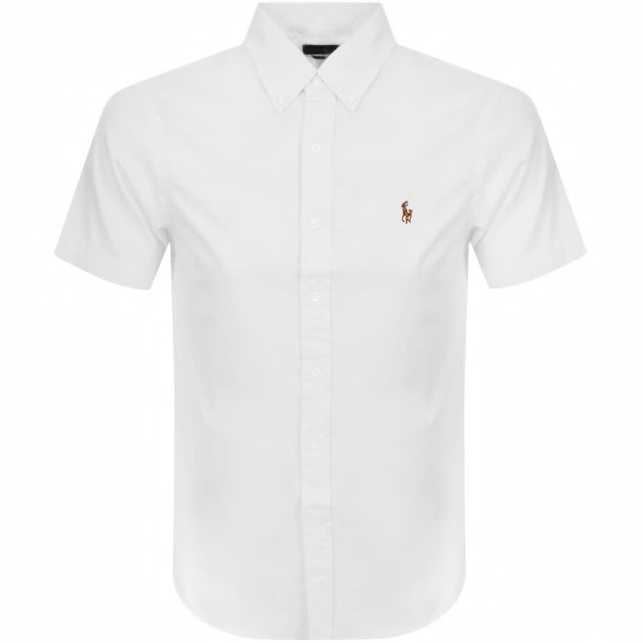 Alternative Image for ProductRalph Lauren Oxford Slim Short Sleeve Shirt White1