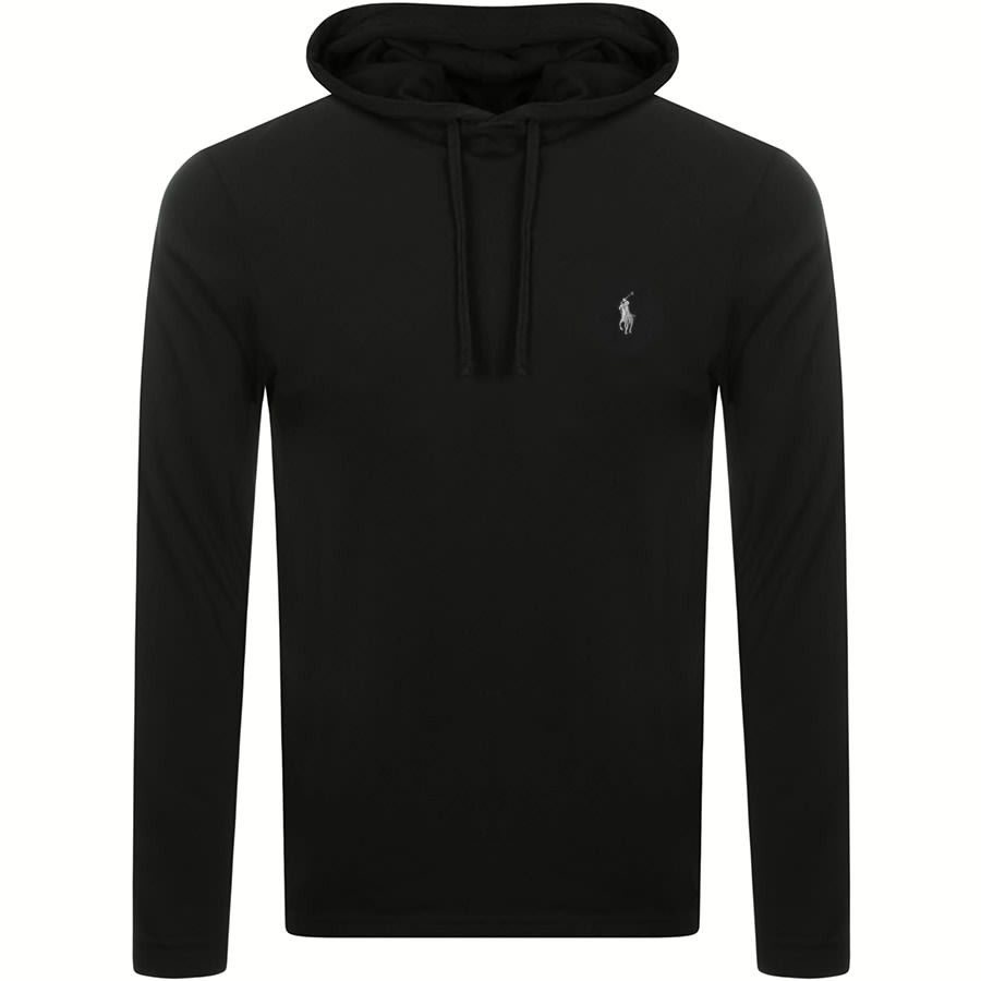 Alternative Image for ProductRalph Lauren Long Sleeved Hooded T Shirt Black1