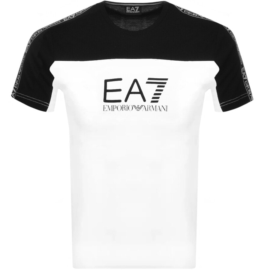 Alternative Image for ProductEA7 Emporio Armani Taped Logo T Shirt White1