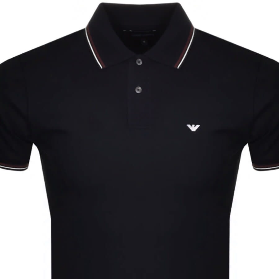 Alternative Image for ProductEmporio Armani Short Sleeved Polo T Shirt Navy2