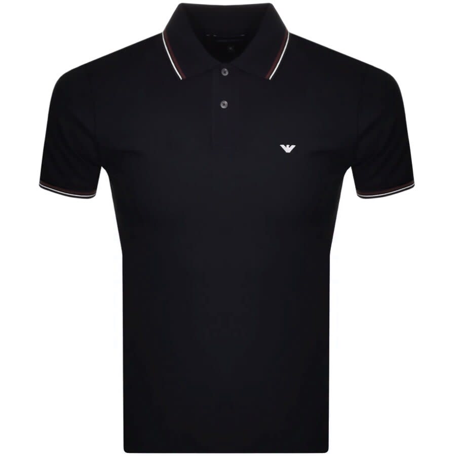Alternative Image for ProductEmporio Armani Short Sleeved Polo T Shirt Navy1