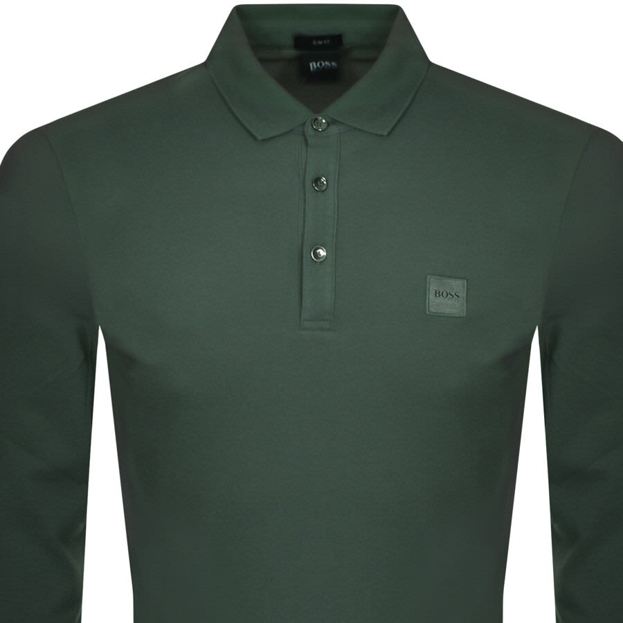 Alternative Image for ProductBOSS Long Sleeved Polo T Shirt Green2