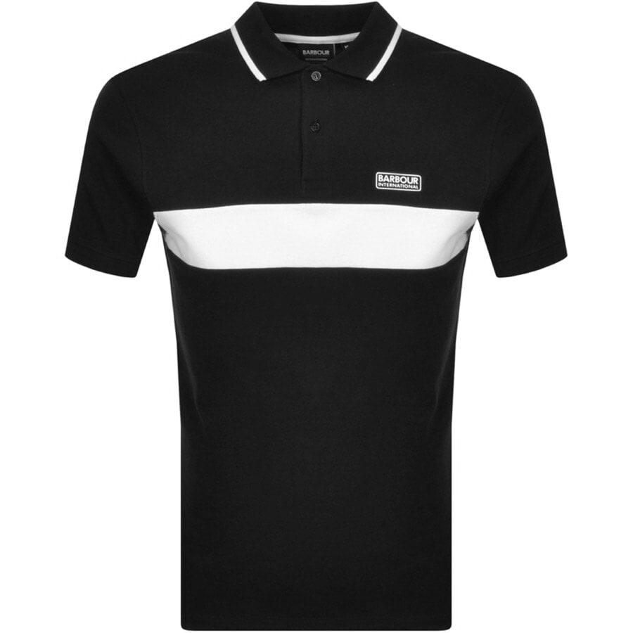 Alternative Image for ProductBarbour International Block Polo T Shirt Black1