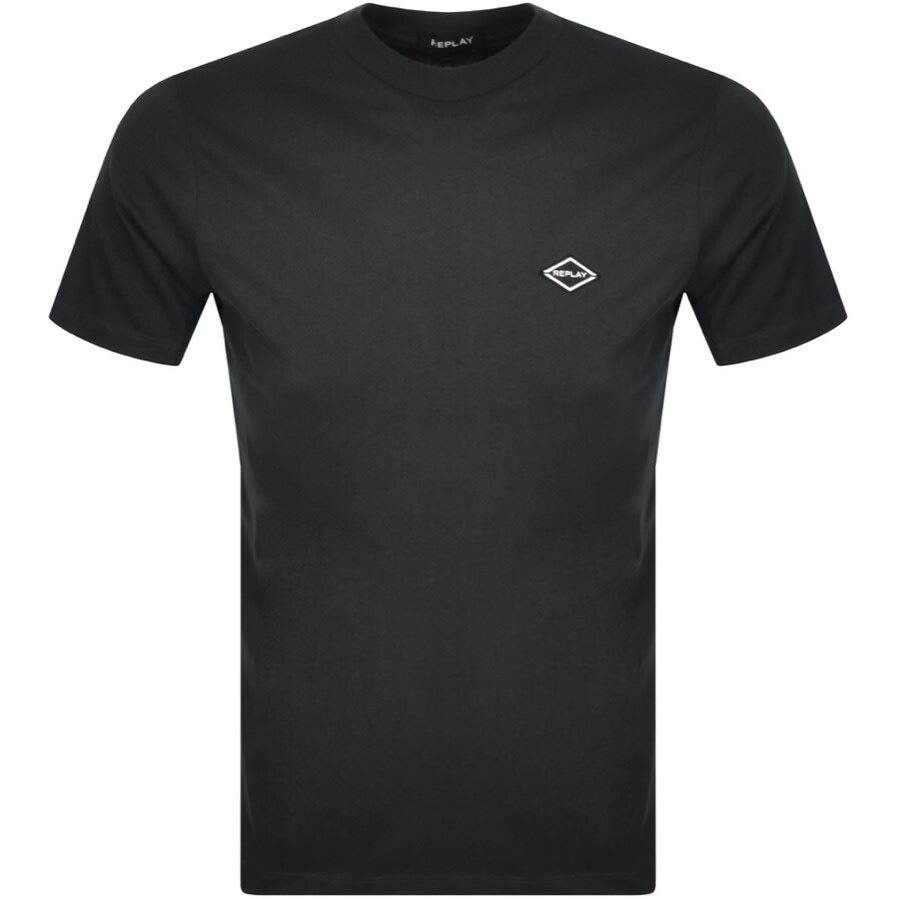 Alternative Image for ProductReplay Logo Crew Neck T Shirt Grey1