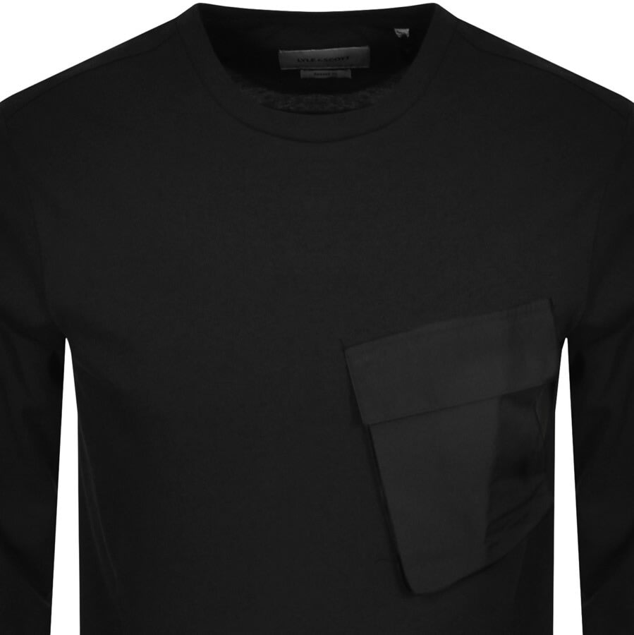 Alternative Image for ProductLyle And Scott Long Sleeved Pocket T Shirt Black2