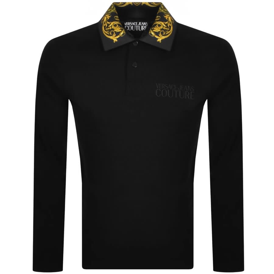 Alternative Image for ProductVersace Jeans Couture Long Sleeve Polo Black1