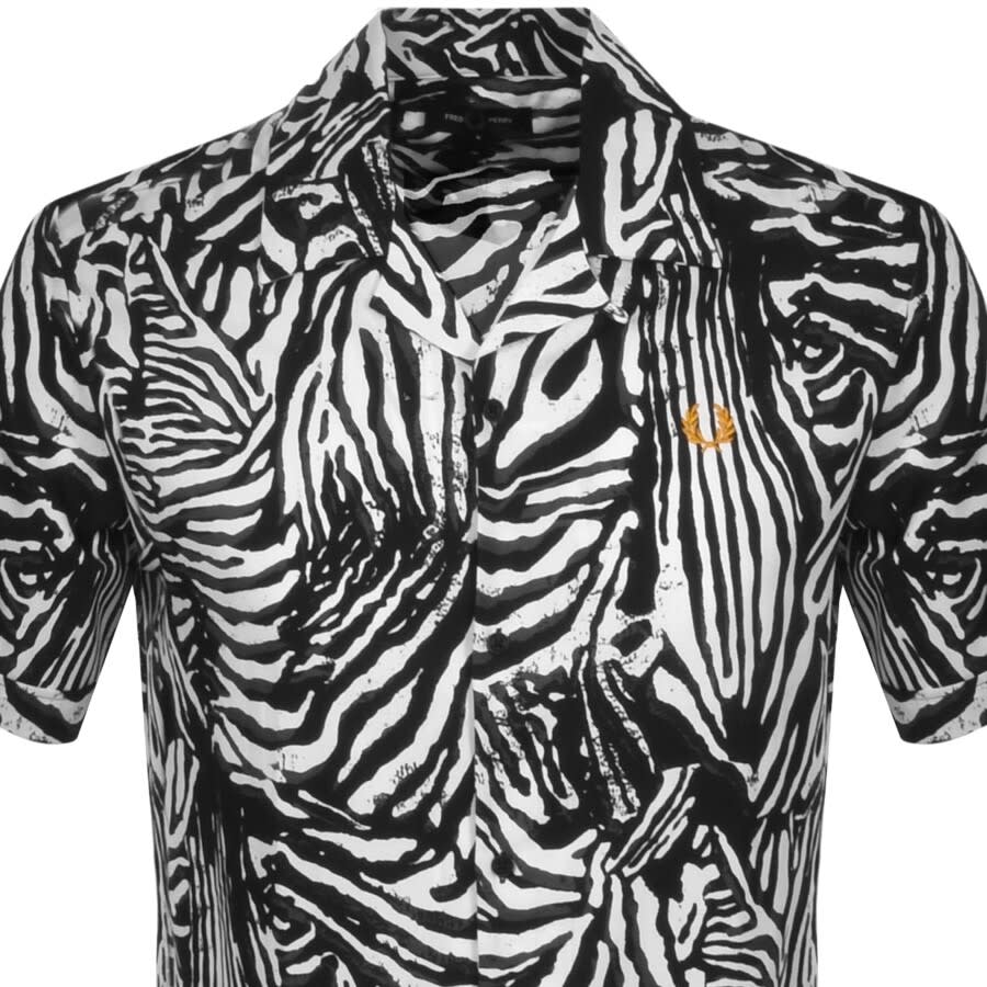 Alternative Image for ProductFred Perry Zebra Print Revere Shirt Black2